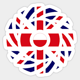 British Polish Multinational Patriot Flag Series Sticker